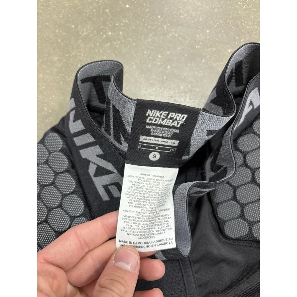 Nike Pro Mens Small NFL Black Solid Combat Hyperstong Padded Shorts Football